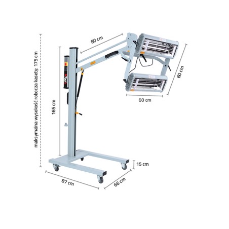 SET LAMPADE TELESCOPICHE CON TEPORIZZATORE (2KW) FDS2000