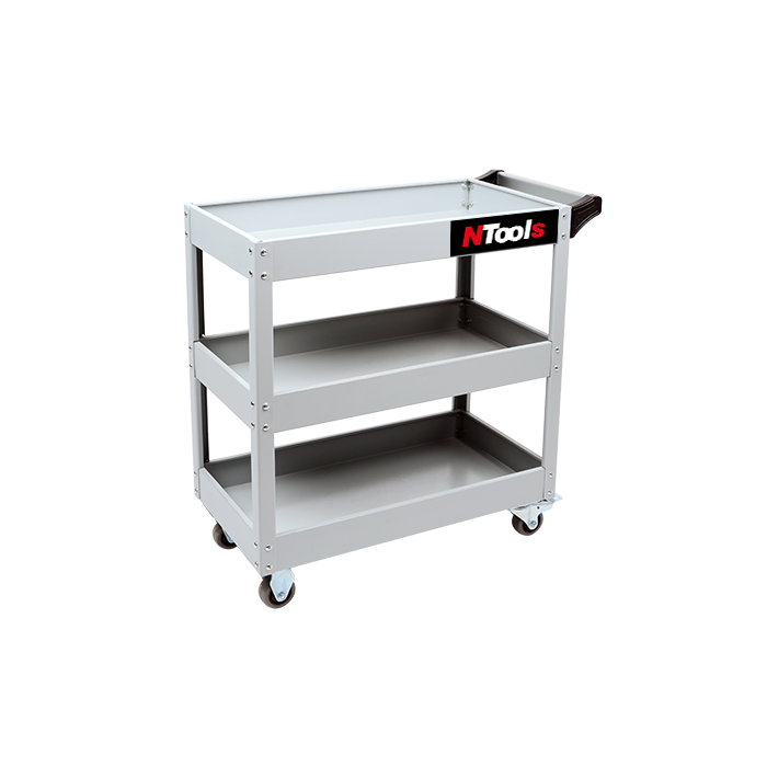CARRELLO 3 RIPIANI PORTATA 22k GRIGIO 80x39x83,5cm