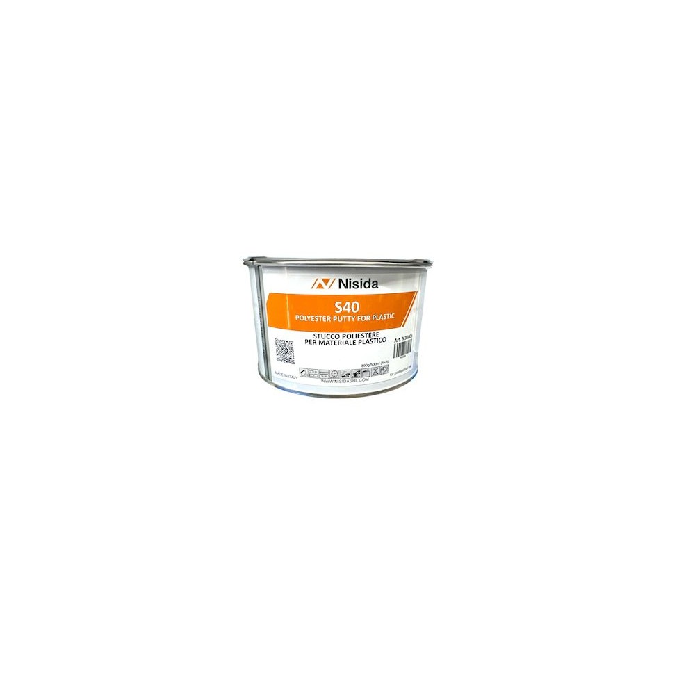 S40 STUCCO PER PLASTICA 890g/500ml (A+B) NERO