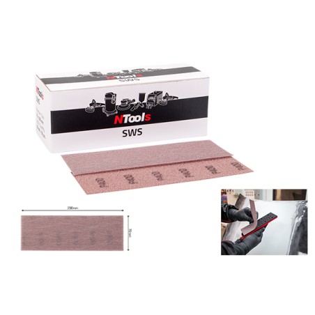 FOGLIO IN RETE ABRASIVA/RETRO VELCRO -P400- 70X200mm