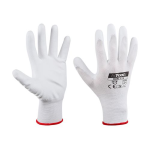 GUANTI DA LAVORO BIANCO Tag.L NYLON E POLIURETANO (12paia)