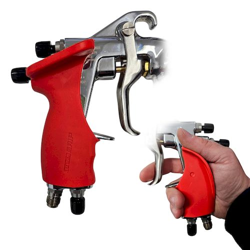 IMPUGNATURA GRIP UNIVERSALE PER AEROGRAFO -ROSSO-