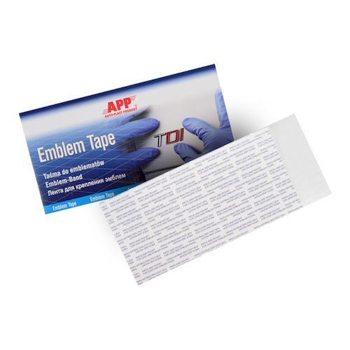 NASTRO ACRILICO TRASPARENTE PER FISSAGGIO MARCHI E  EMBLEMI 100x200 mm (cf.5 pz)