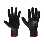 GUANTI DA LAVORO NERO Tag.XL NYLON E POLIURETANO II CAT. (12paia)